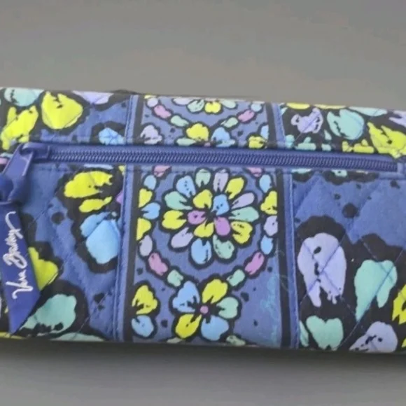 Vera Bradley Blue and Yellow Floral Wallet - Picture 4 of 7